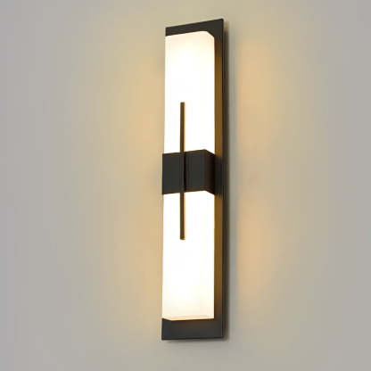 Creative Rectangular LED Waterproof Black Modern Outdoor Wall Lamp-Lighom