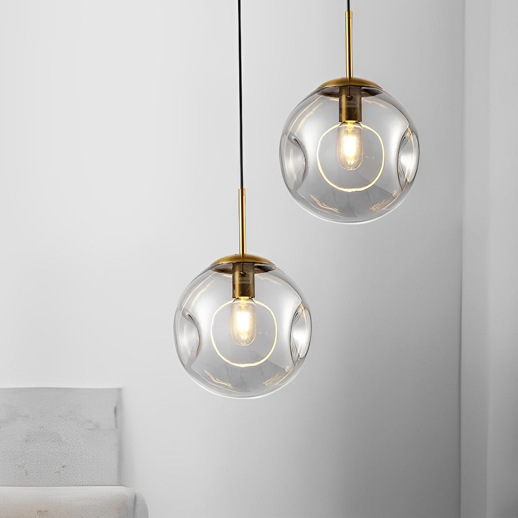 Glass Globe Metal Nordic Small Chandelier