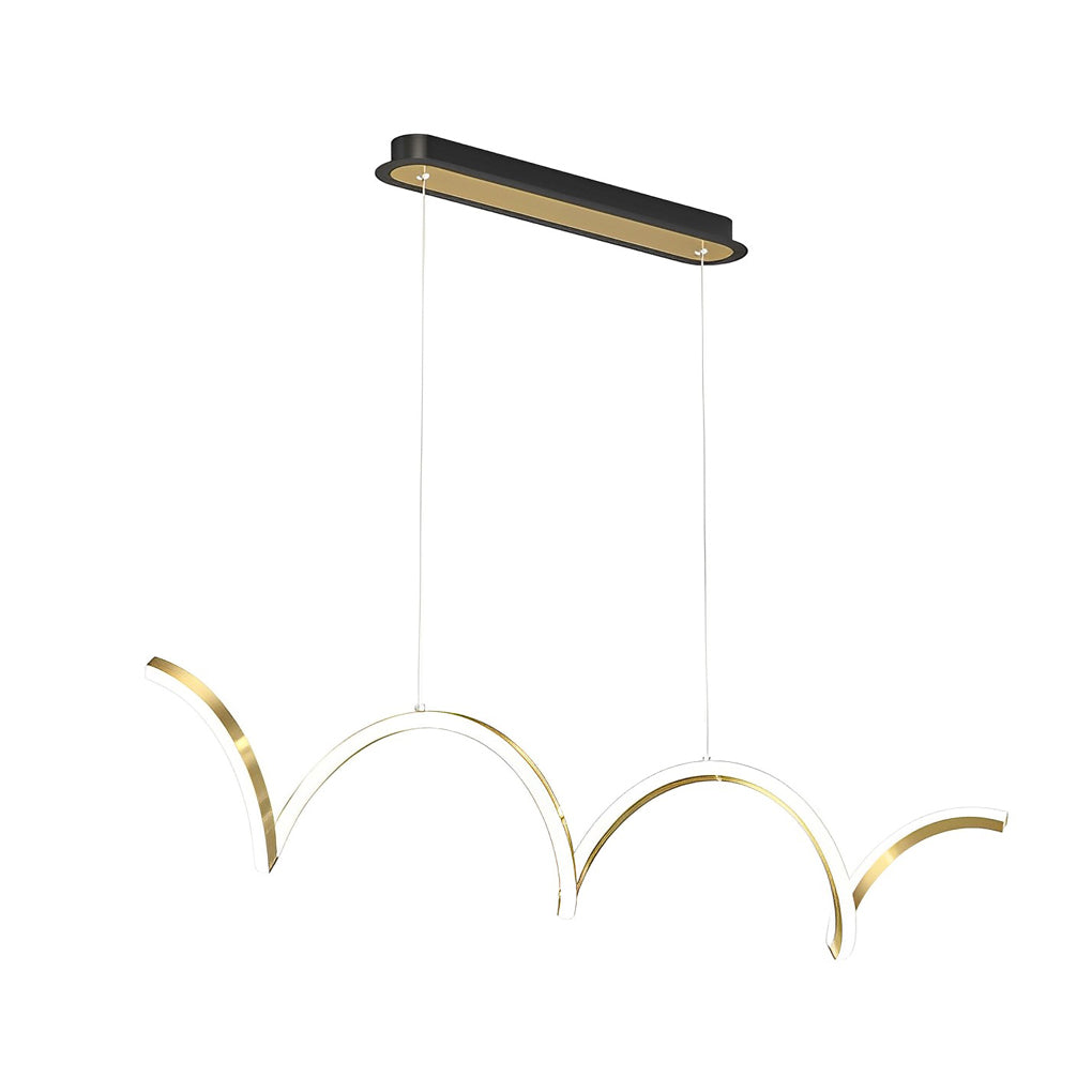 Wave Minimalist Stepless Dimming LED Modern Chandelier
