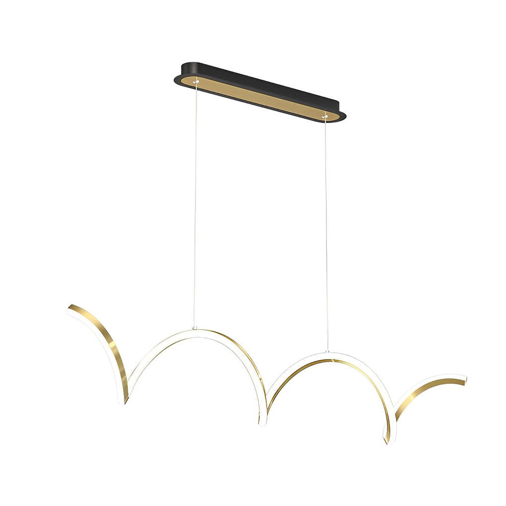 Wave Minimalist Stepless Dimming LED Modern Chandelier
