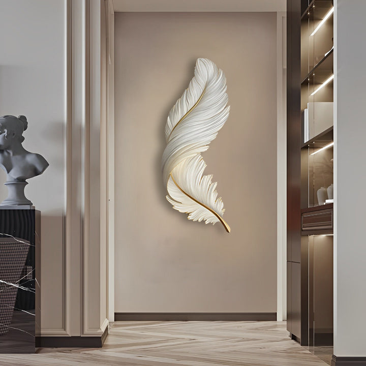 Luxury Creative Feathers USB DC5V Remote Control LED Modern Wall Lights-Lighom