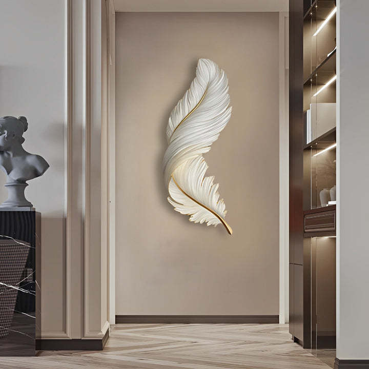 Luxury Creative Feathers USB DC5V Remote Control LED Modern Wall Lights-Lighom