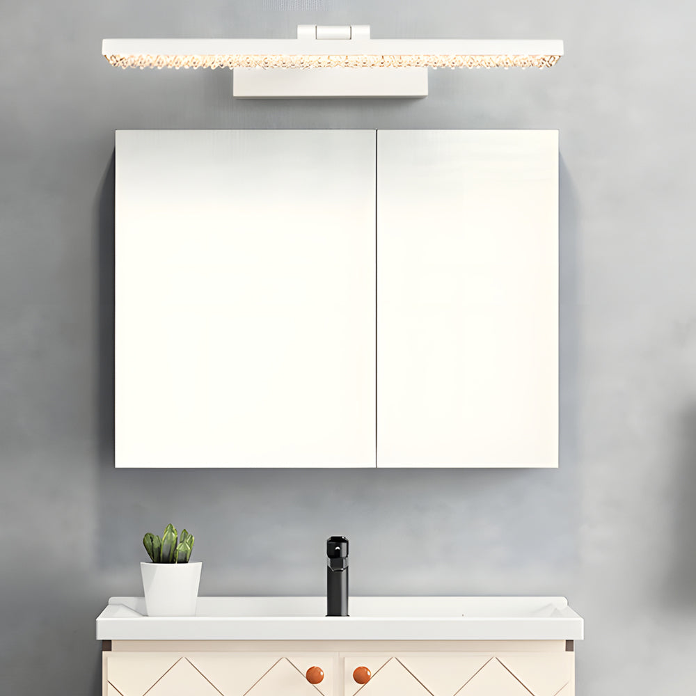 160�� Adjustable LED Bathroom Vanity Light with Crystal-Inspired Acrylic Shade, Dimmable-Lighom