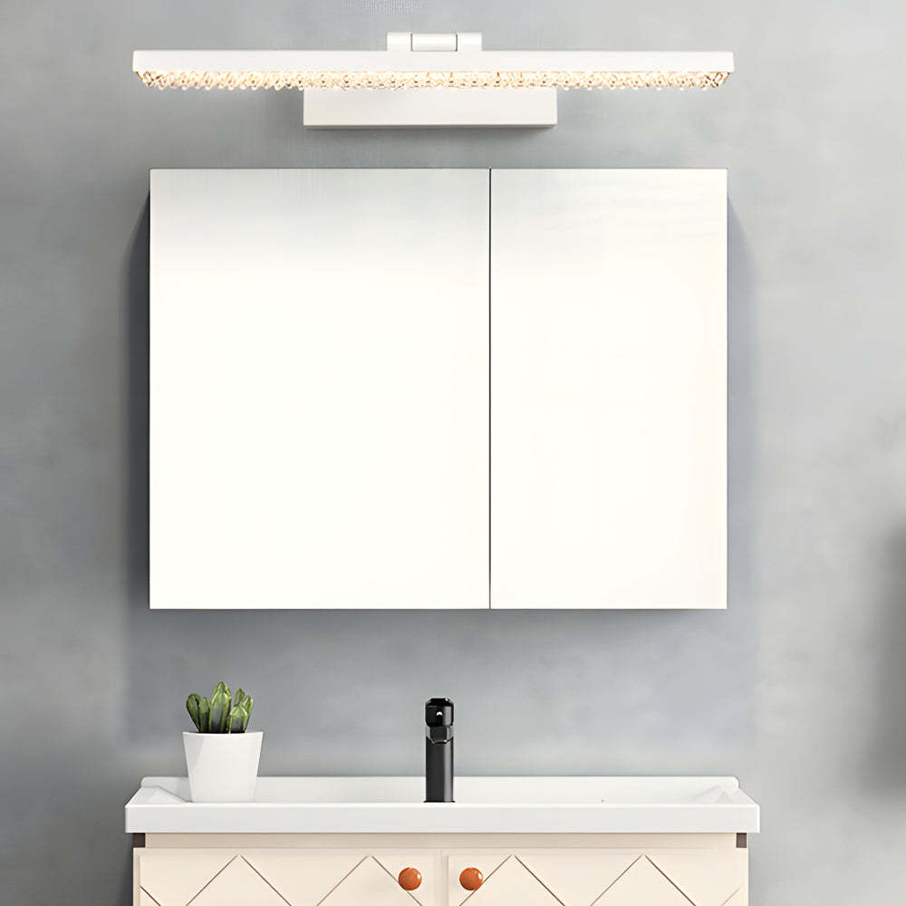 160�� Adjustable LED Bathroom Vanity Light with Crystal-Inspired Acrylic Shade, Dimmable-Lighom