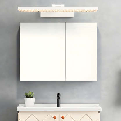 160�� Adjustable LED Bathroom Vanity Light with Crystal-Inspired Acrylic Shade, Dimmable-Lighom