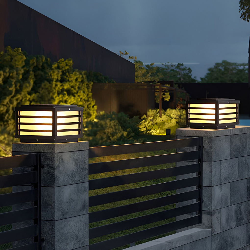 Modern Solar LED Fence Cap Post Light