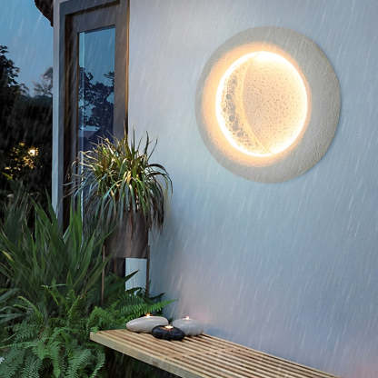 Creative Moon Shaped Waterproof LED 10W Modern Wall Lamp Exterior Decor-Lighom