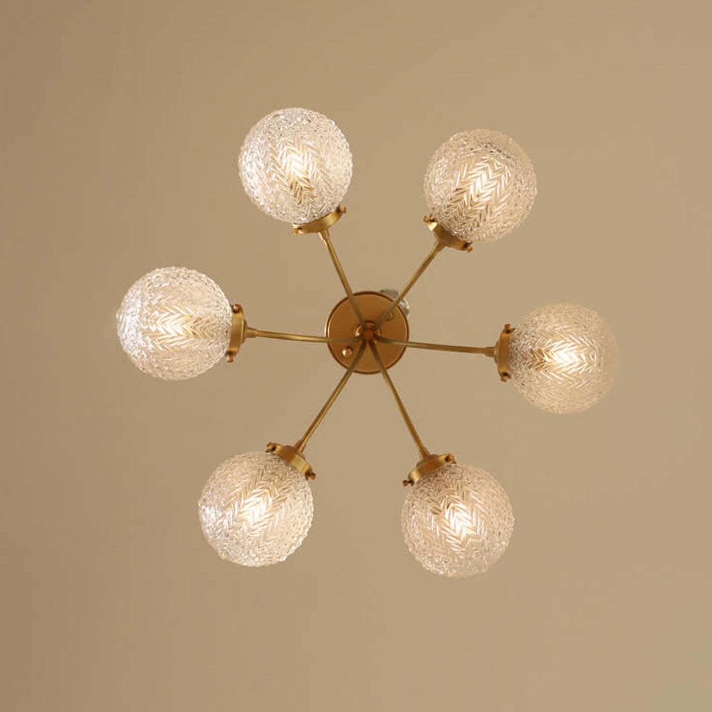 Nordic Spherical Glass 6/8-Light Flush Mount