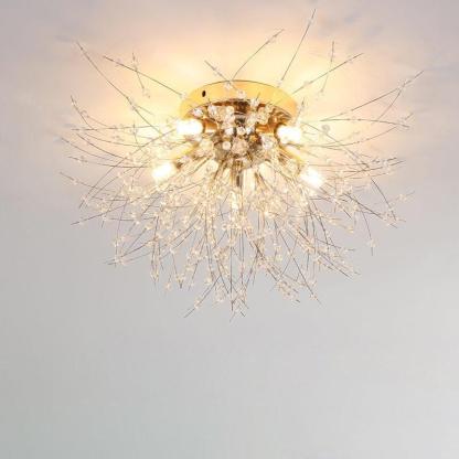 Modern Dandelion Crystal Semi-Flush Ceiling Light