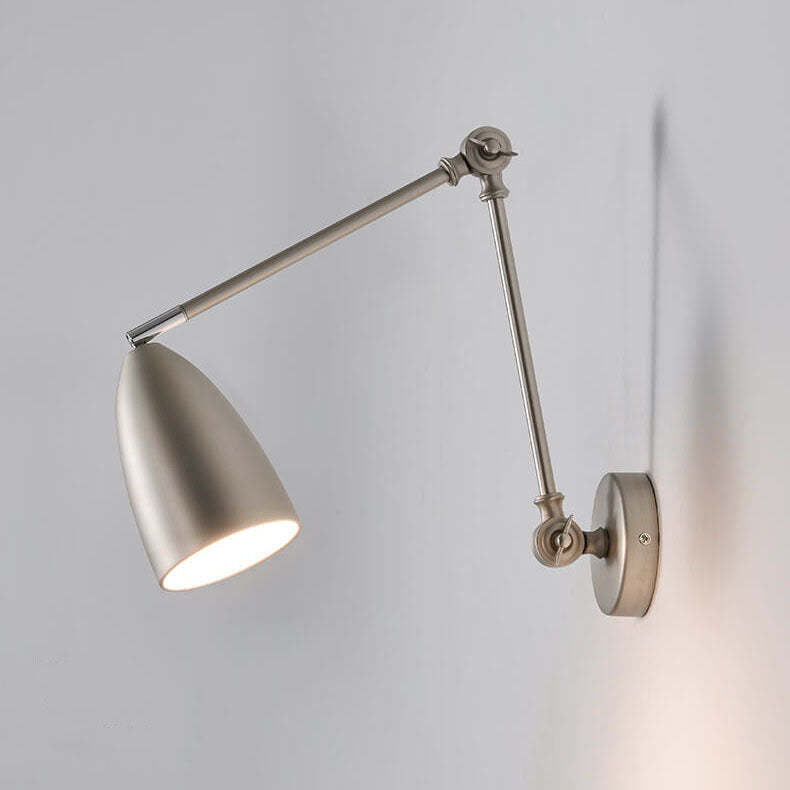 Retro Industrial Swing Arm Retractable Iron Wall Sconce