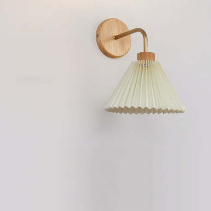 Minimalist Pleated Umbrella Shade Sconce