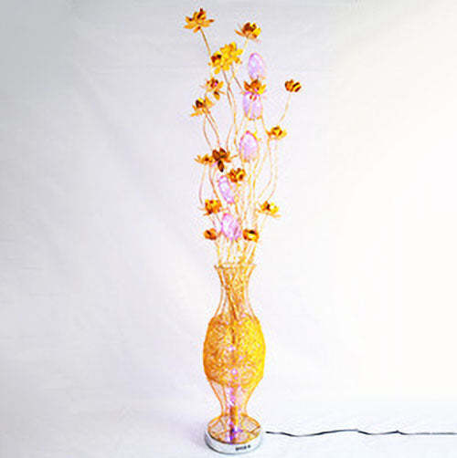 European Vase Flower Aluminum LED Floor Lamp