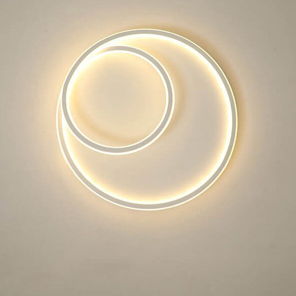 Nordic Minimalist Double Circle LED Flush Mount Light