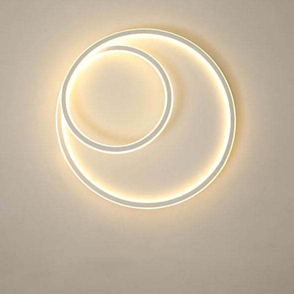 Nordic Minimalist Double Circle LED Flush Mount Light