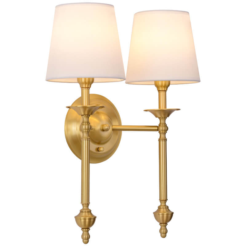 Modern Brass Fabric Wall Sconce