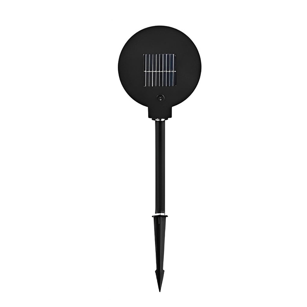 Circular Geometric Black LED Modern Solar Lawn Light