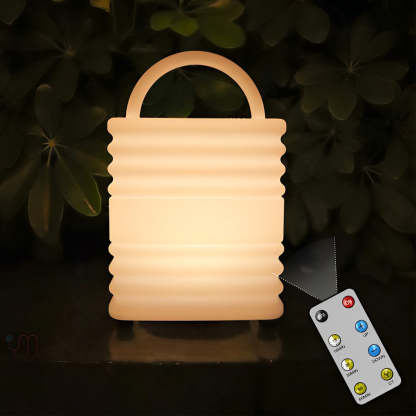 Square Waterproof LED White Modern Portable Outdoor Lanterns with Remote-Lighom
