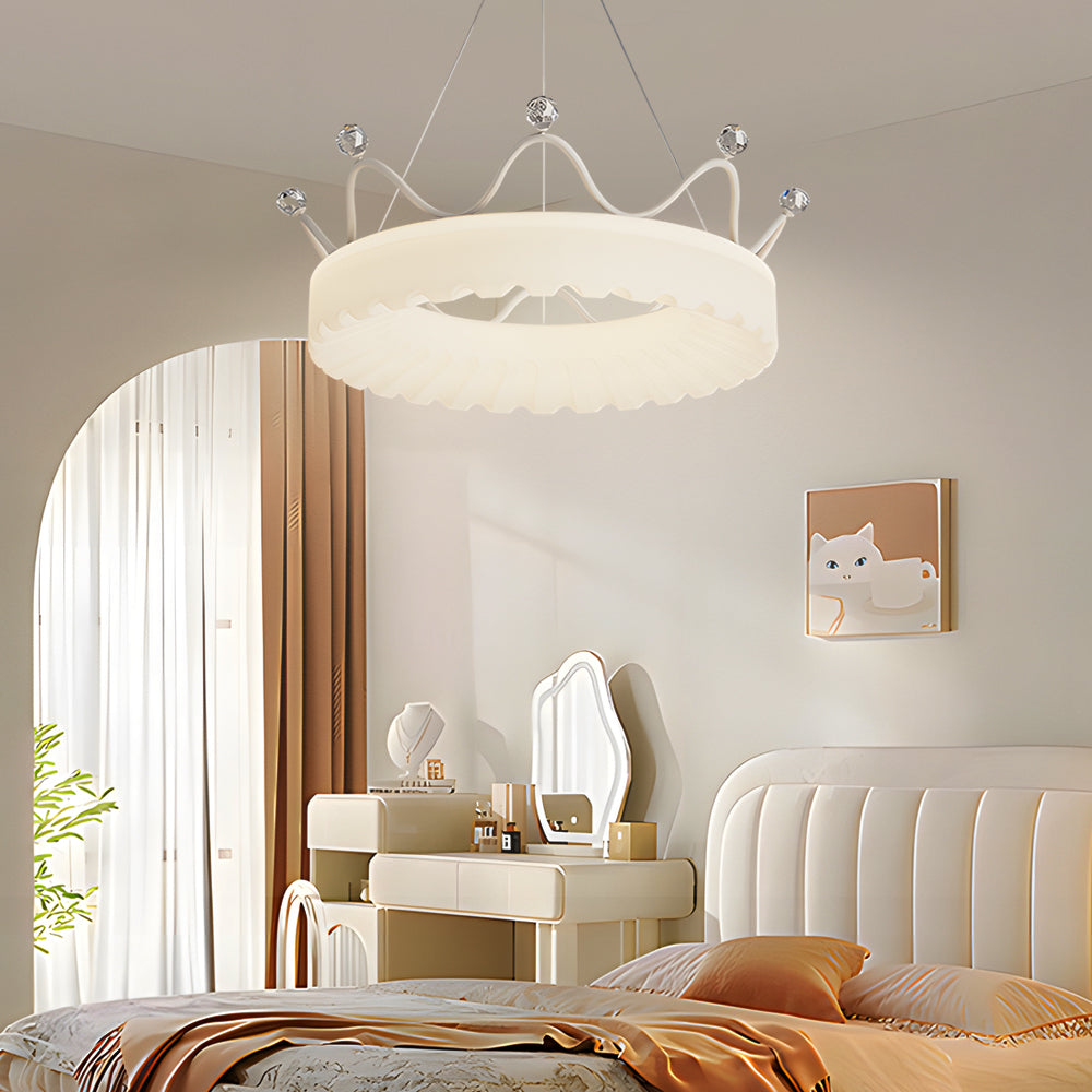 Minimalist romantic hanging white pendant lighting in synthetic