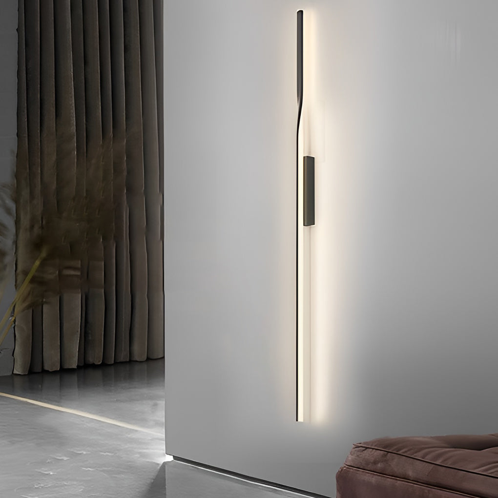 Creative Linear Strip LED Black Nordic Wall Lamp Wall Sconce Lighting-Lighom