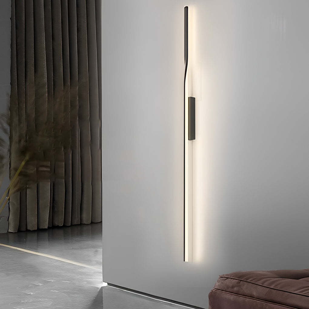 Creative Linear Strip LED Black Nordic Wall Lamp Wall Sconce Lighting-Lighom