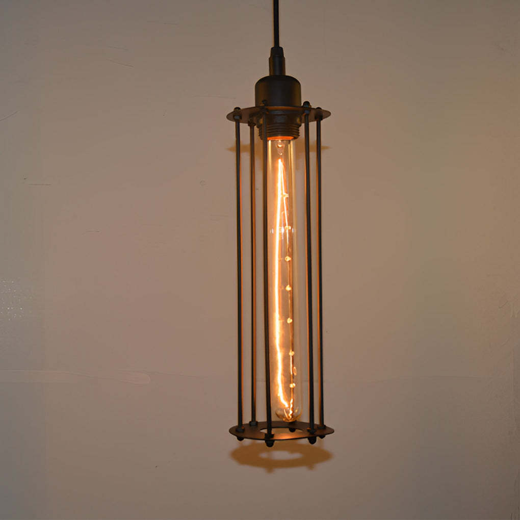 Retro Iron LED Black Industrial Pendant Light Fixture