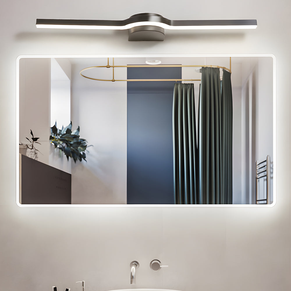 Lighom vanity curved synthetic bathroom vanity lighting for bedroom — 15.7" L x 7.1" W x 2" H / Matte Black