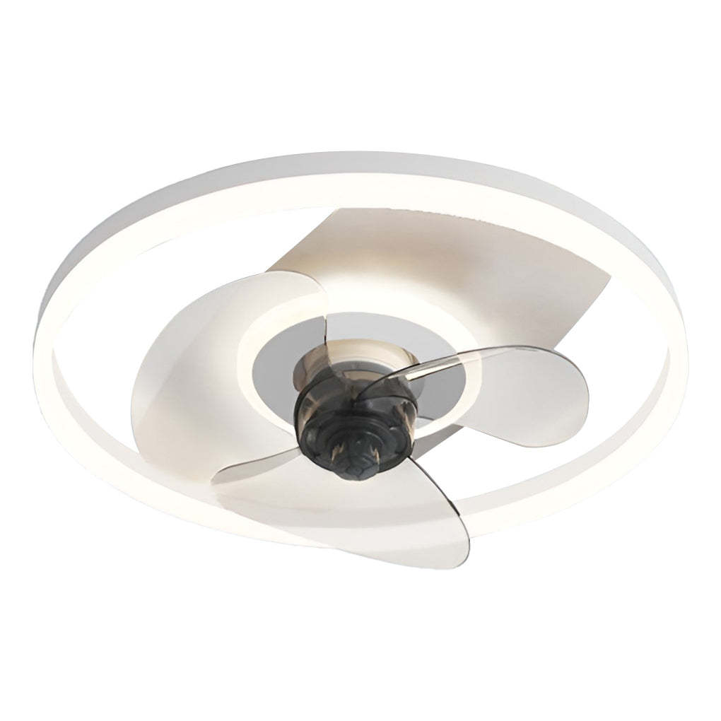 Circular Stepless Dimming Modern Inverter Ceiling Fan Light with Remote Control-Lighom