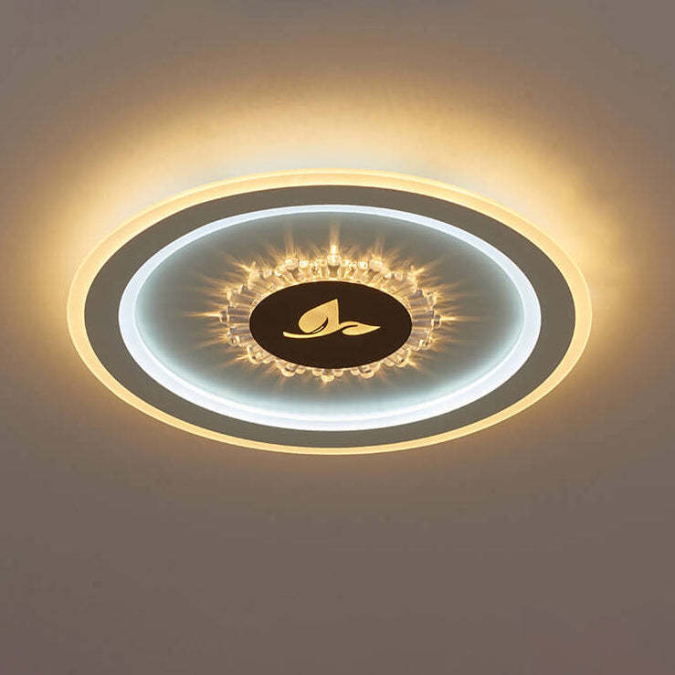 Round Acrylic LED Flush Mount Light