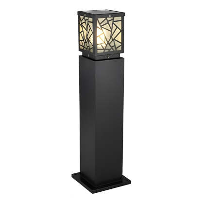Retro LED Waterproof Black Modern Solar Path Lights Outdoor Lawn Light-Lighom