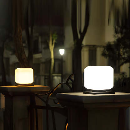 Waterproof Cube Outdoor LED Pier Mount Post Lamp for Garden-Lighom