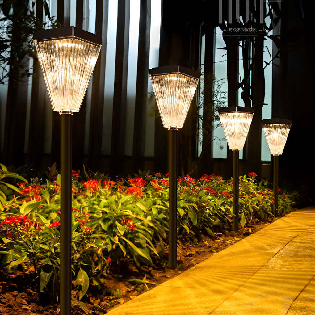 Square Waterproof Dimmable LED Intelligent Modern Solar Lawn Lights-Lighom