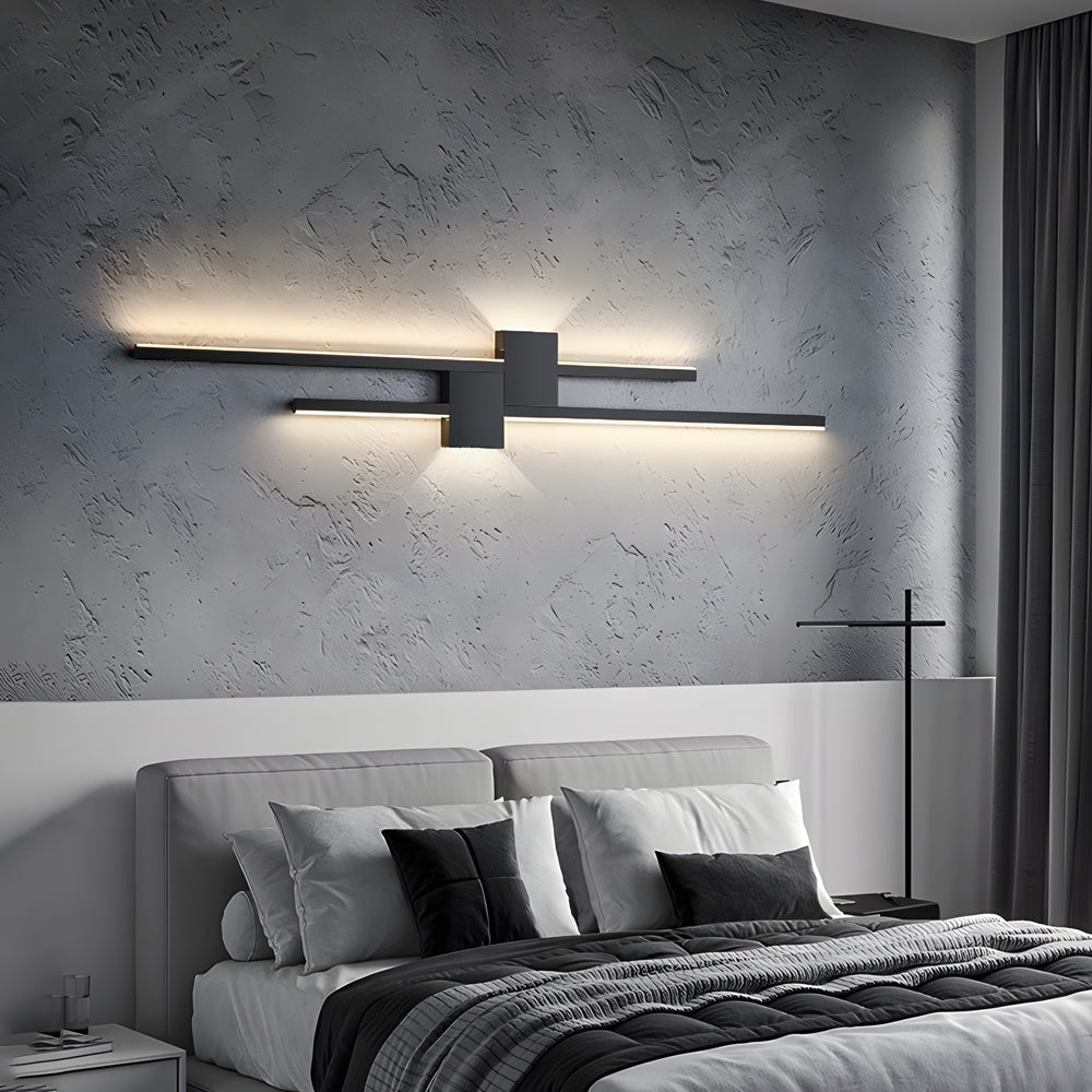 Modern Luxury Iron LED Strips Horizontal & Vertical Wall Mounted Light-Lighom