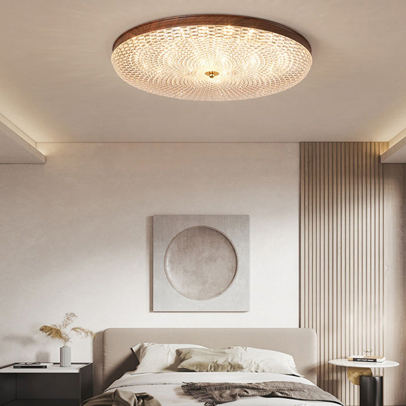 Round Acrylic LED Dimmable Retro Ceiling Light with Remote