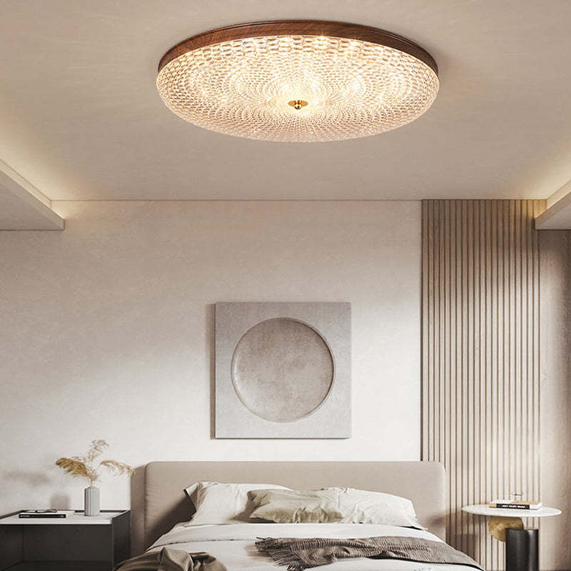 Round Acrylic LED Dimmable Retro Ceiling Light with Remote