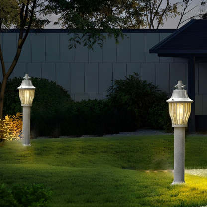 Retro Aluminum Waterproof Modern Outdoor Lights Lawn Lamp Pathway Light-Lighom