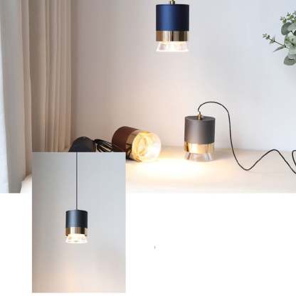 Nordic Cylindrical Aluminum Acrylic LED Pendant Light