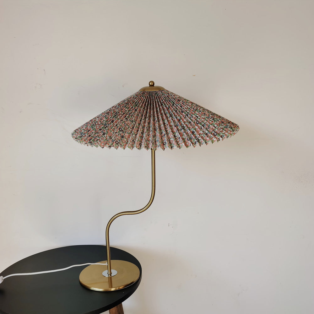 Retro Pleated Umbrella Table Lamp