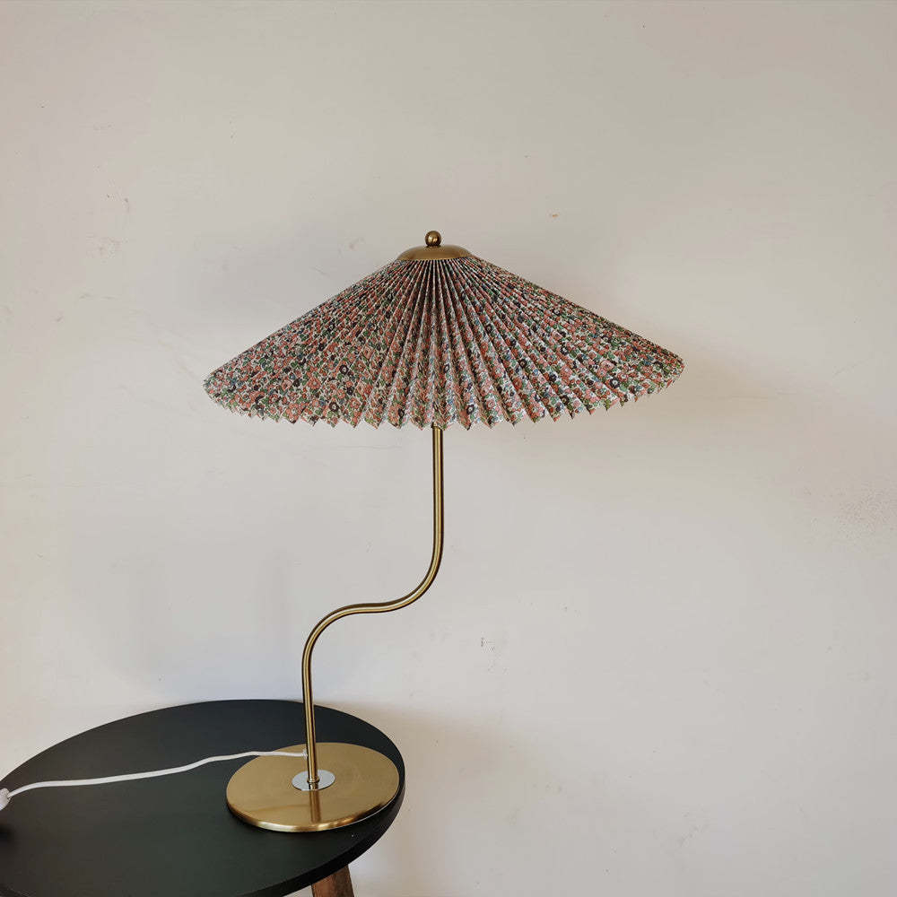 Retro Pleated Umbrella Table Lamp