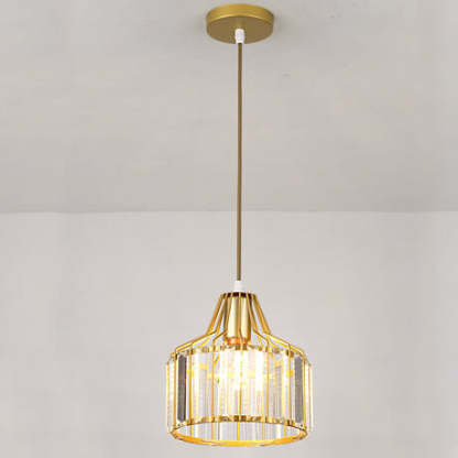 Modern Crystal Dome Semi-Flush Ceiling Light