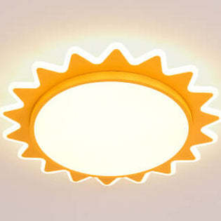 Cartoon Sun LED Flush Mount Light