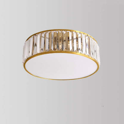 Modern Iron Crystal Round 3/4/5-Light Flush Mount