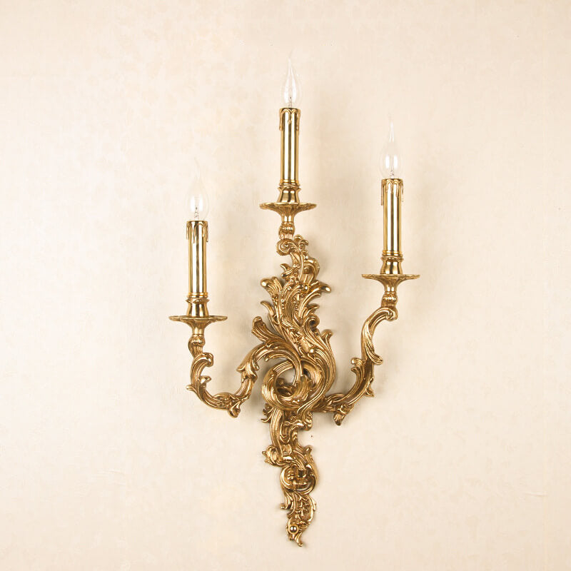 Lighom candle brass wall sconces — 2-Light / 220V-240V (UK/AU)
