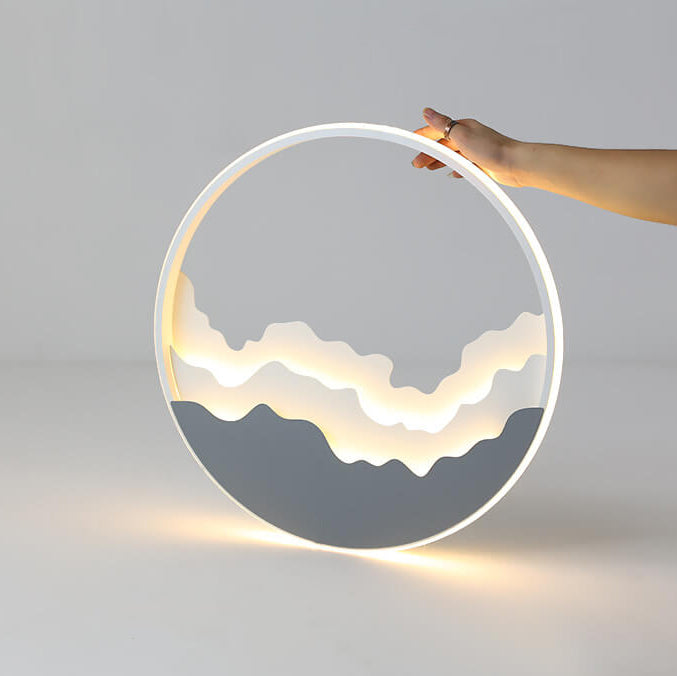 Nordic Sea Wave Round LED Flush Mount Light