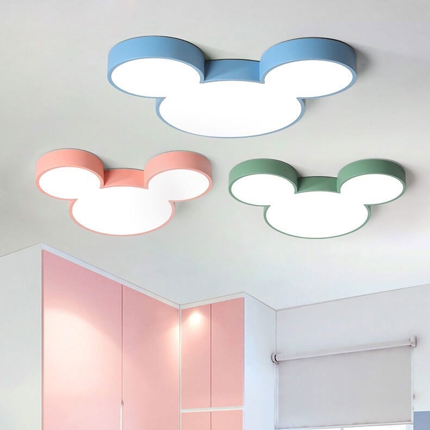 Cartoon Mouse Slim LED Flush Mount Light