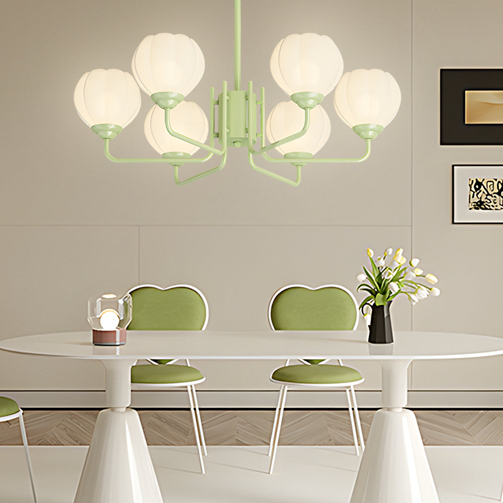 French 6-flower bell white chandeliers