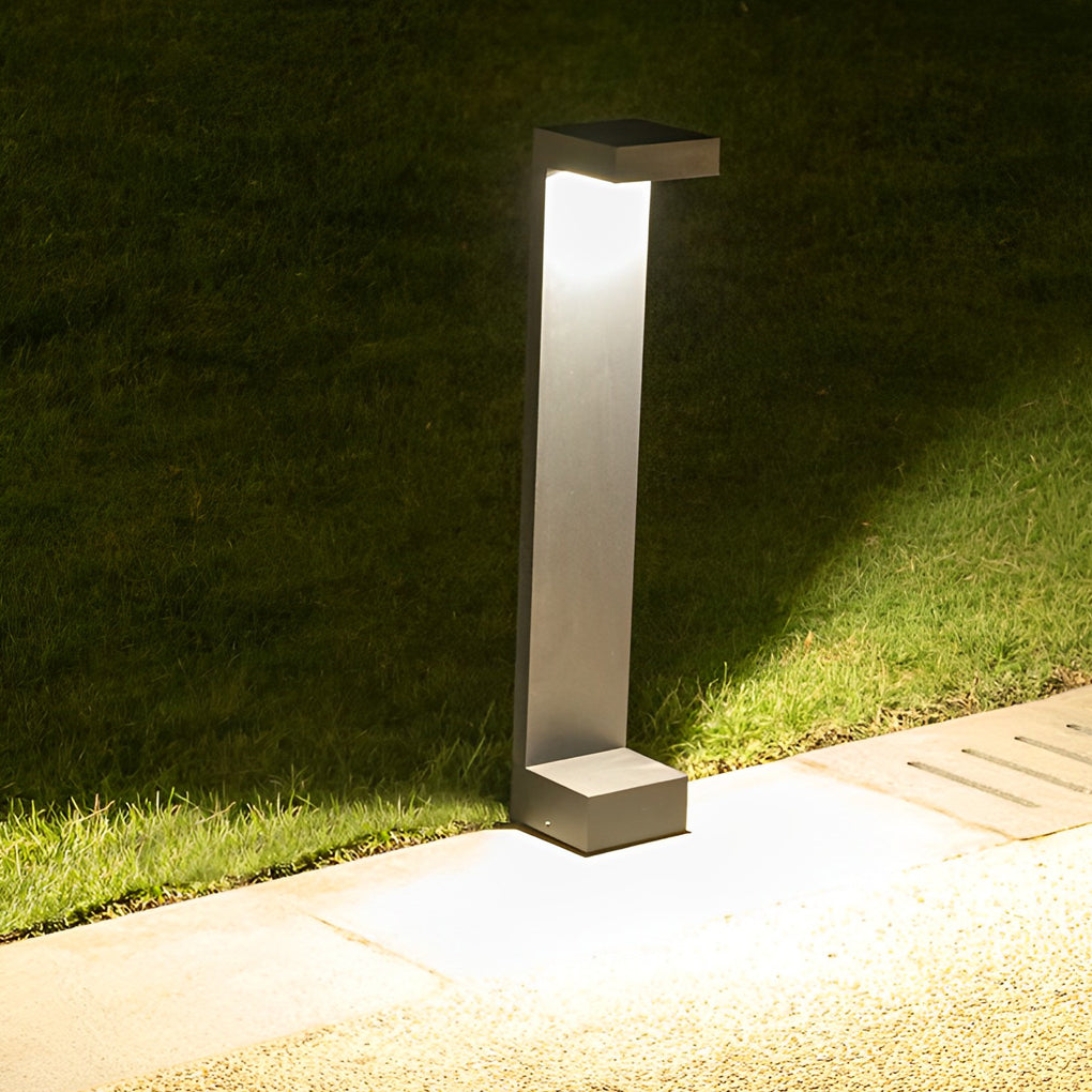 I-Shaped Waterproof Aluminum LED Black Modern Outdoor Pathway Lights-Lighom