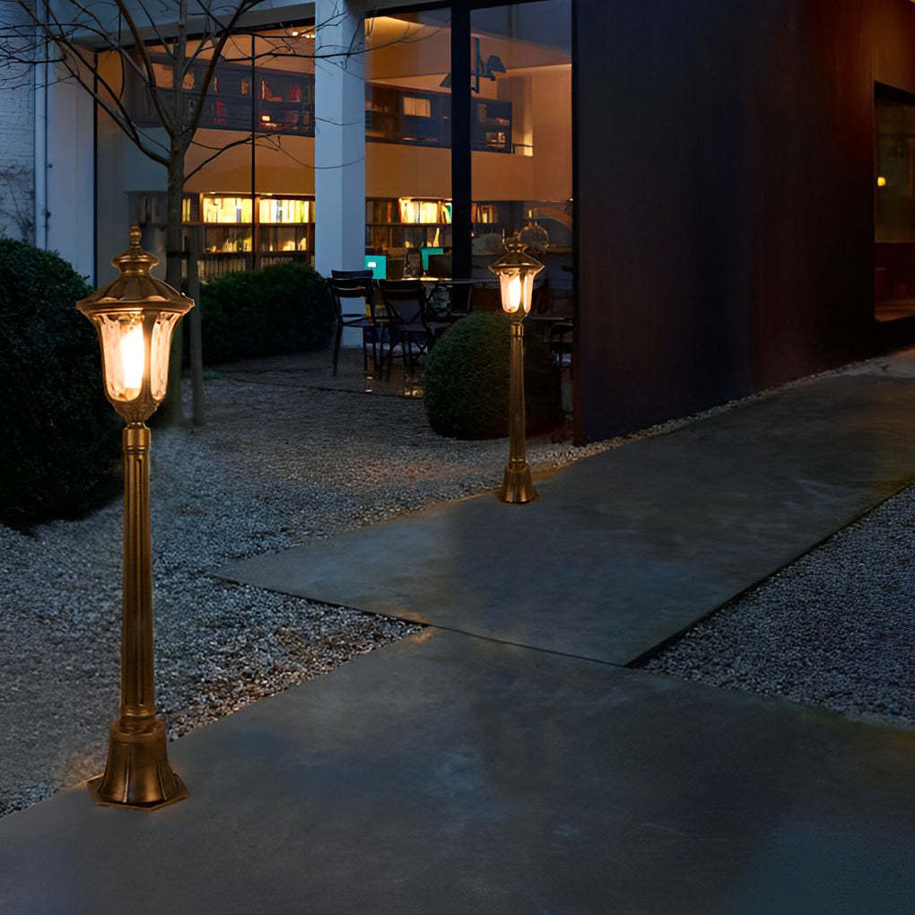 Retro Waterproof Aluminum LED Elegant Bronze European-Style Street Lights-Lighom