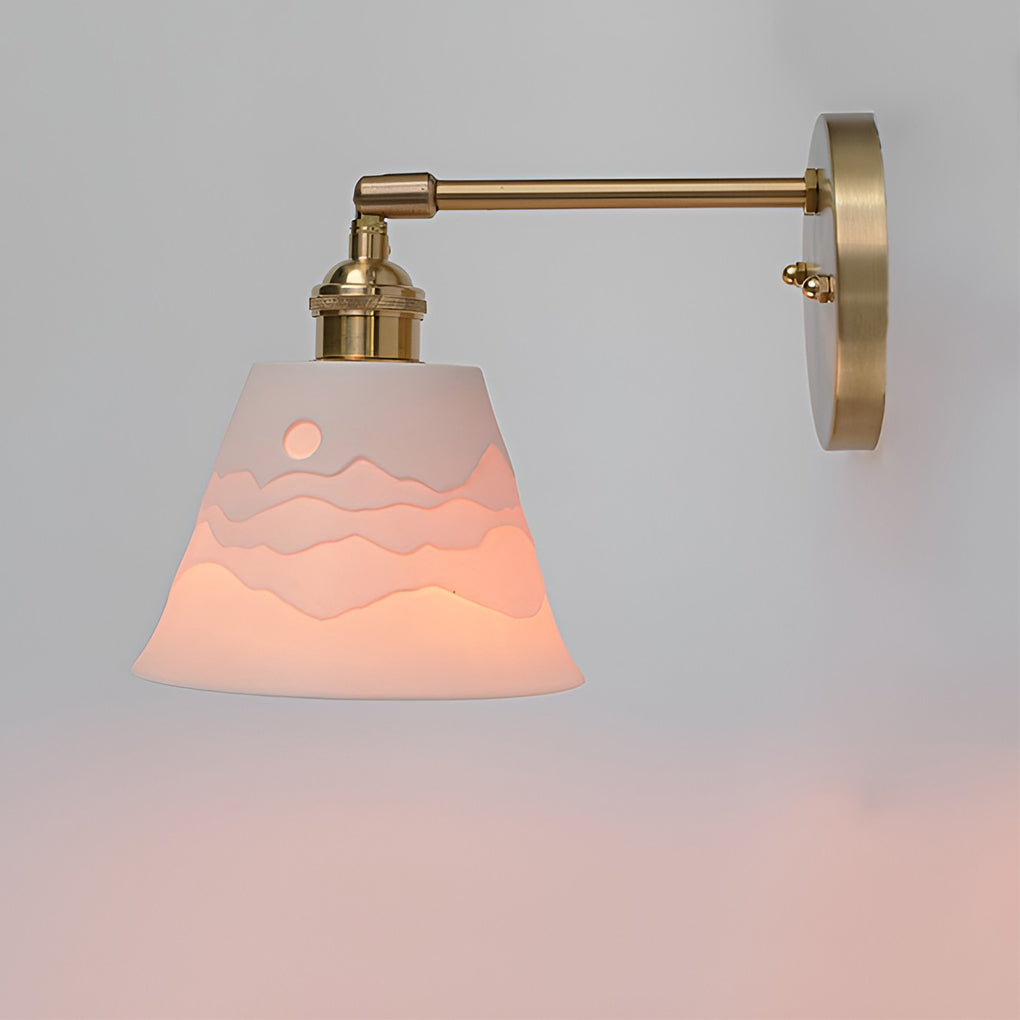 Modern mountains shadow white pendant lighting — Wall Lamp