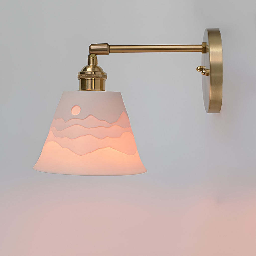 Mountains Shadow Ceramic LED Nordic Island Pendant Wall Lamp