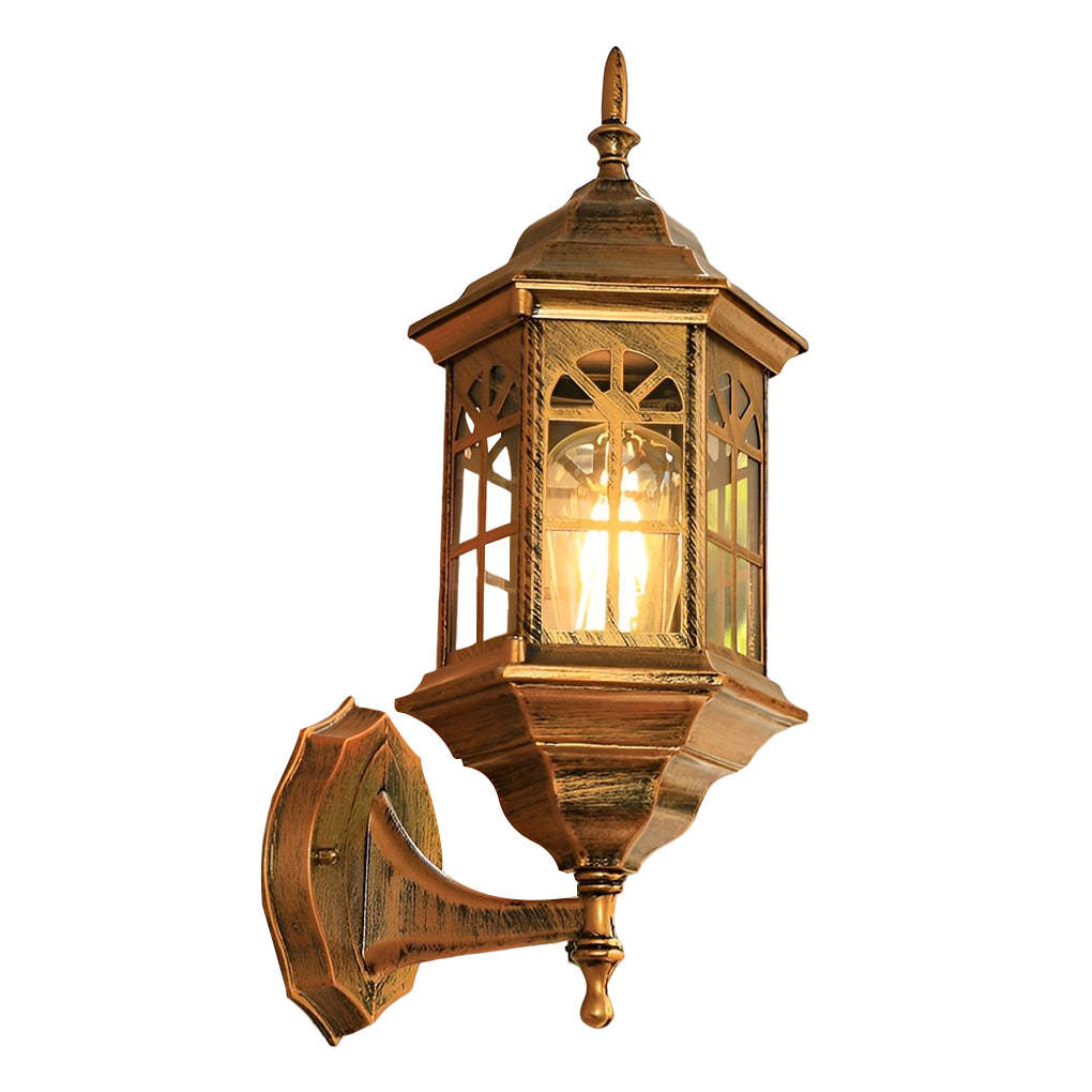 Waterproof LED Glass European-style Outdoor Wall Lamp Plug in Wall Sconce Lighting-Lighom